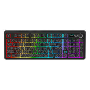 Ak980 Plus Maillard <b>Switch</b> (contoured Black Keycaps) Tri-mode W/ <b>Oled</b> Display Rgb Diy Mechanical Keyboard Ak980 Plus Maillard - Product Image 1
