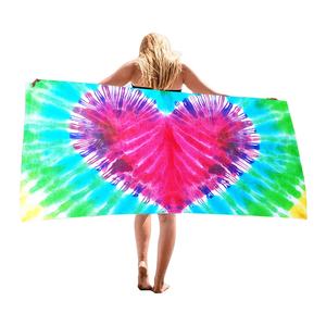 MB880 Serviette de plage personnalisée de haute qualité à bas <span class=keywords><strong>prix</strong></span> entièrement imprimée Serviette de plage personnalisée en tissu microfibre tissé - Product Image 2