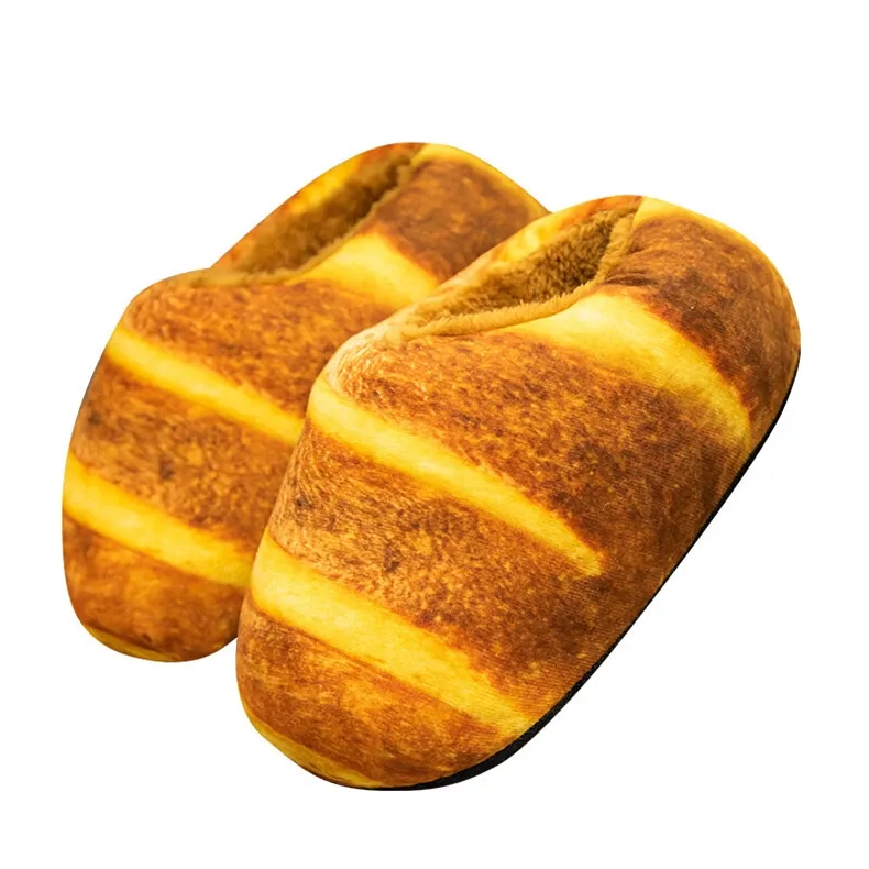 Nouveau mocassin chaud hiver chambre femme peluche chambre intérieure maison peluche mexicain pain pantoufles pain sucré pantoufles