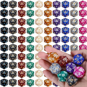 Dés polyédriques D10 DND en plastique acrylique de 16 mm, écologiques, de luxe, avec logo personnalisé, ensemble multicolore de 35 pièces avec pochettes offertes - Product Image 2