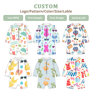 Tutina Estiva in Cotone di Bambù per Neonati, a Maniche Corte, <span class=keywords><strong>Taglie</strong></span> Grandi, Morbida, con Bottoni, per Gattonare - Product Image 1