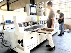 Chế biến gỗ khoan <span class=keywords><strong>Dowel</strong></span> gỗ nhàm chán CNC doweling Lỗ mộng máy - Product Image 2