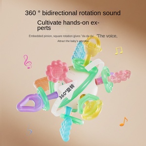 <span class=keywords><strong>Manhattan</strong></span> educativo para recién nacidos de 0 <span class=keywords><strong>a</strong></span> 6 meses, juego de juguetes para bebés, plástico blando, Bola de silicona de grado alimenticio, sonajero, Gel, palo de molienda, mordedores - Product Image 3