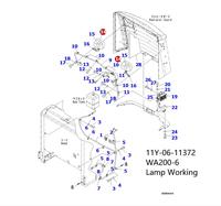 Pièces de rechange pour chargeuse sur pneus et bulldozer WA200-6, ensemble de lampe de travail, numéro de pièce 11Y-06-11372 11Y0611372 pour Komatsu