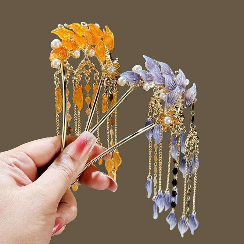 Chinese U-Shape Koi Fish Hair Stick Women'S Antique Tassel Hairpin Ancient  Girls Hair Bun Forks Chopsticks Vintage Hair Jewelry| Alibaba.com