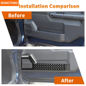 Nouveau panneau de porte intérieur de voiture décoration cadre couverture garniture pour <span class=keywords><strong>Suzuki</strong></span> <span class=keywords><strong>Jimny</strong></span> 2019 2020 2021 <span class=keywords><strong>2022</strong></span> + accessoires de décoration intérieure - Product Image 4