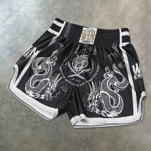 Pantalones Cortos Deportivos de Cintura Alta <span class=keywords><strong>para</strong></span> Hombre, Estilo Boxeador Tailandés, Ropa Urbana Premium de Rainbow Spray, <span class=keywords><strong>para</strong></span> Baloncesto y Uso Casual - Product Image 1