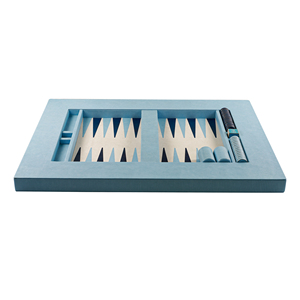 Set di Backgammon Artigianale su Misura con Tavolo in Pelle e Pedine di Alta Qualità - Product Image 4