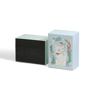 Cadeau durable et écologique en carton Poignée de fermeture de doublure en mousse à motif d'elfes des neiges pour le stockage des cadeaux de Noël UV - Product Image 1