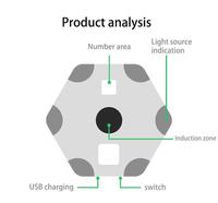 Lampe d'entraînement de réaction intelligente avec application, 4/6/8/12 ensembles, pour le football et la boxe, test de réaction lumineux