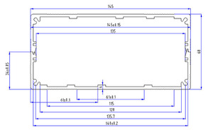 Boîtier en alliage d'aluminium extrudé standard série 6000, usinage CNC sur mesure, boîtier électronique, tolérance 1 %, anodisation - Product Image 4
