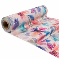 Tissu taffetas tissé 300T 100% polyester imprimé numériquement, géométrique, pour emballage cadeau