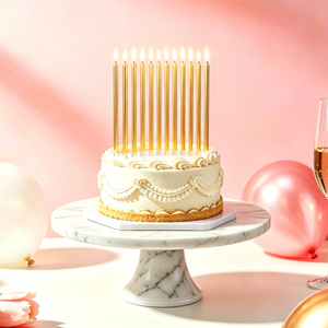 Set di 12 Candeline Metalliche 'Buon <span class=keywords><strong>Compleanno</strong></span>' in Oro, Argento e Rosa per Decorazione Torte e Feste - Product Image 2