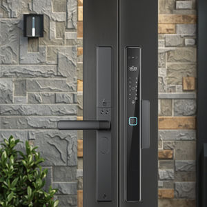 Wifi חכם הדקל הדיגיטלי הדקל לוח טביעת אצבע אפליקציה טוויה בקרה עץ אלומיניום/דלתות פלדה - Product Image 1