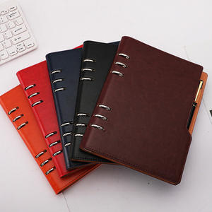 Custom <b>A4</b> A5 A6 <b>Notebook</b> Binder PU Leather Business Office <b>Hardcover</b> with Loose-L Binding - Product Image 2