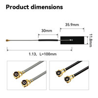 Antena WiFi Interna de Doble Banda 2.4G 5.8G, Antena PCB de Alta Ganancia 3dBi con Conector U.FL para Router Inalámbrico y Módulo IoT