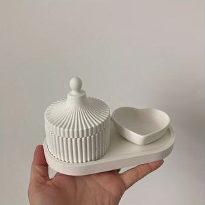 4-टुकड़ा बड़े ट्रे vase भंडारण राल कास्टिंग मोल्ड सेट कमल सिलिकॉन मोल्ड घर सजावट और केक उपकरणों के लिए - Product Image 3