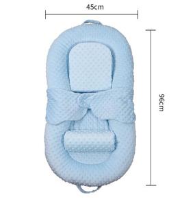 Portable Minky Dot Baby Lounger <b>Nest</b> Soft Breathable Newborn <b>Sleeping</b> Bed Infant Travel <b>Nest</b> with Carry Handles - Product Image 5