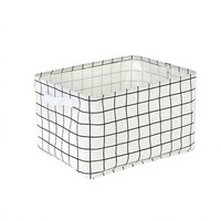 Panier de rangement pliable en toile avec poignée, grande capacité pour jouets, cosmétiques, linge