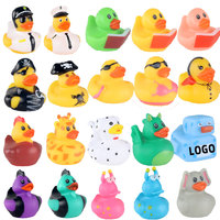 Jouets de bain en plastique personnalisables avec logo, canard en caoutchouc jaune couineur, jouet de bain en vinyle personnalisable pour bébé, jouet aquatique
