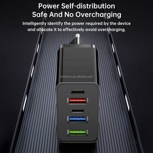 Cargador de 65 W y 5 Puertos, PD30W, 3 USB y 2 Tipo <span class=keywords><strong>C</strong></span>, Enchufe para EE. UU./UE/Reino Unido, Carga Rápida para Samsung, Cargador de Pared - Product Image 6