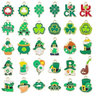 Hot Bán Men Mặt Dây Chuyền Charms Dễ Thương Clover Gnome Hat Thiết Kế Kim Loại Charms Đối DIY Trang Sức Làm Phụ Kiện Bán Buôn - Product Image 3