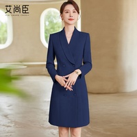 Robe smoking de travail élégante formelle toutes sortes de conception de col robe blazer de production personnalisée pour les dames de bureau