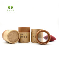 Boîte de papier cadeau à cylindre transparent tube rond bombe de bain en papier kraft de qualité alimentaire avec emballage en pvc à fenêtre transparente
