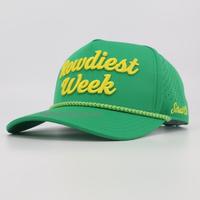Grosir OEM 5 Panel topi kustom 5 Panel topi tahan air olahraga Golf topi Laser Cut berlubang tali topi bisbol