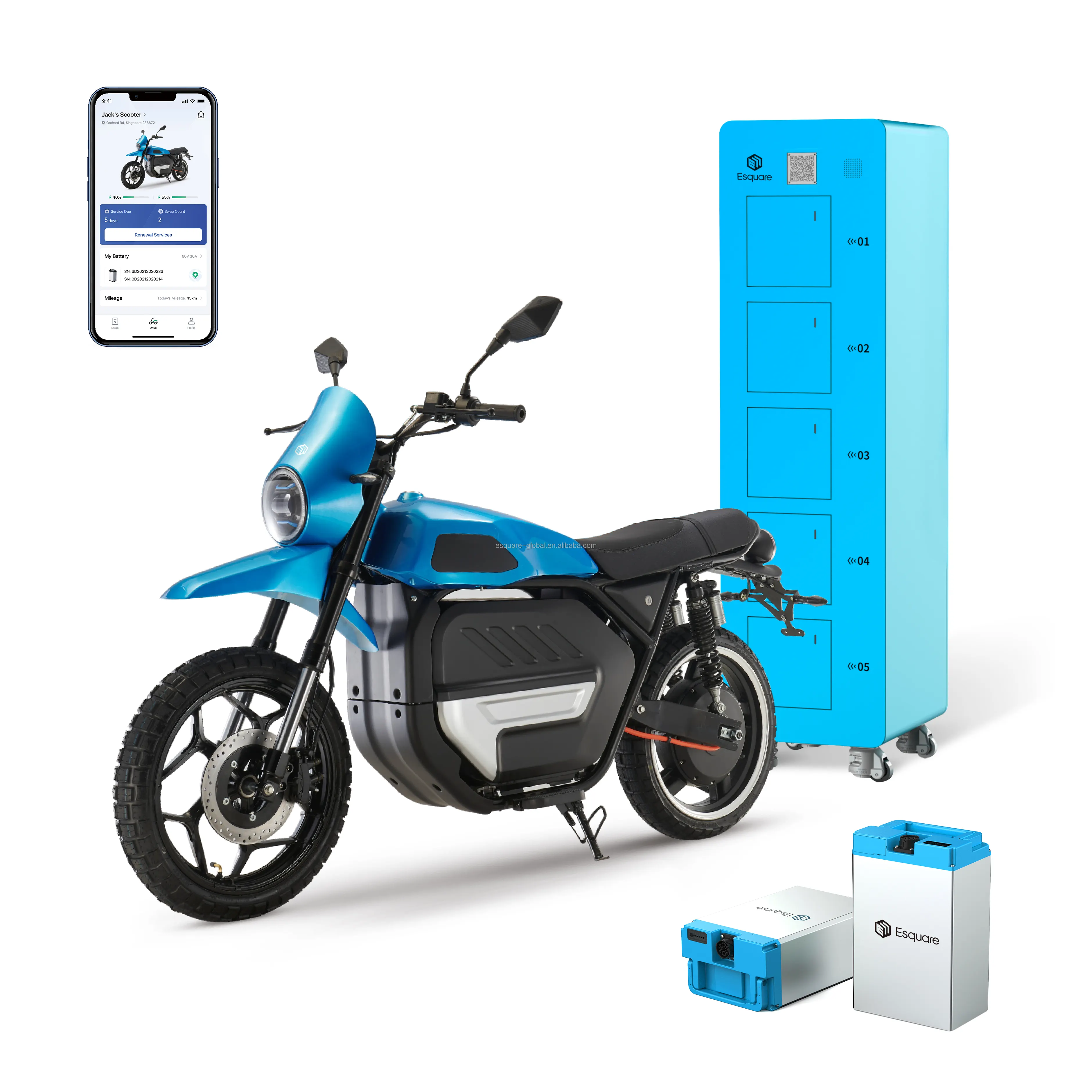 Station d'échange de batterie chargeur de moto chargeur de batterie Solution unique pour le fournisseur de systèmes de station d'échange de batterie