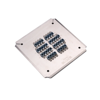 MU UPC 36 Positions Gabarit de polissage de fibres optiques à pression sur quatre coins en acier inoxydable S136 pour connecteurs