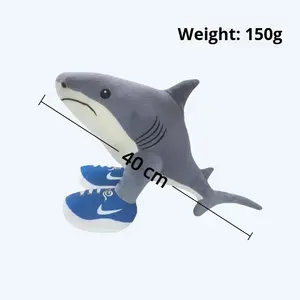 Vente chaude : Jouet en peluche AI American Shan Hai Jing Tung Tung Sahur Shark, poupée en bois faite à la main avec bâton, pour le soulagement du stress, transfrontalier - Product Image 6