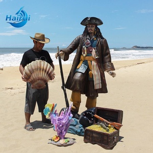 Scultura Decorativa da Esterno Personalizzata, Statua in Vetroresina del Personaggio Jack dei Pirati dei Caraibi - Product Image 6