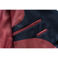 Jas Blazer Pria Biru Dongker Model 9-SZDX0925VBC Gaya Lipit Depan Ukuran Besar Bahan Bernapas untuk Pesta Prom, Pakaian Pengantin Pria, Jas Pernikahan