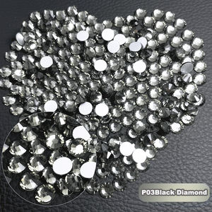 Groothandel Losse Steentjes Zwarte Diamant Ss20 Zilveren Basis Glas Strass Flatback Non Hotfix Steentjes Voor Diy Ambachten Nagels - Product Image 4