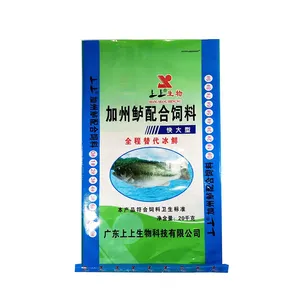Plastic Packing 20kg 10kg Feed Bag Hot Sale Factory Large 15kg Custom Smell Proof Plastic Aquatic Feed Packaging PP Woven Bags