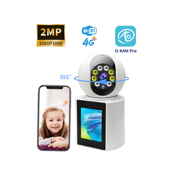 Pan/Tilt Indoor Security Camera with Two-Way Audio & Cloud Storage 2.4G WiFi Night Vision for Baby/Pet Monitoring