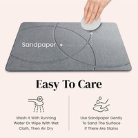 Tapis de bain en terre de diatomée antidérapant à séchage rapide et absorbant, design personnalisé CF, tapis de bain en diatomite, tapis de bain en pierre