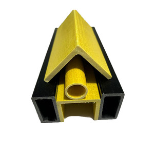 Corte de tubo hueco Rectangular pultruido de fibra de vidrio personalizado de fábrica Tamaños personalizables resistentes a la corrosión química alta - Product Image 1