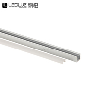 Profilé LED en aluminium ultra-fin ALP134 pour l'intérieur des armoires, largeur intérieure 5 mm avec couvercle en polycarbonate givré, bande lumineuse LED