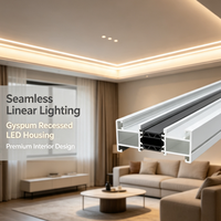 Profilé LED en aluminium extrudé dissimulé de qualité supérieure, design encastré pour les systèmes d'éclairage intérieur