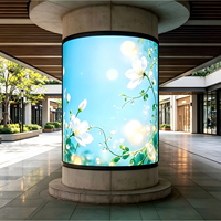 Affichage LED cylindrique extérieur P2.5, écran vidéo numérique personnalisé en colonne ronde pour une couverture visuelle à 360 degrés, publicité de marque