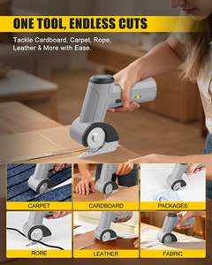 กรรไกรไฟฟ้าไร้สาย ตัดกระดาษแข็ง ตัดกล่อง ตัดหนัง ผ้า พรม แบบชาร์จไฟได้ - Product Image 4