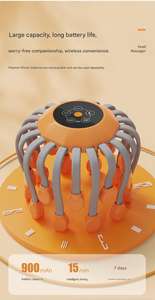 Masseur de tête à vibrations haute fréquence avec plusieurs têtes de massage, lumière infrarouge rouge, soulagement de la fatigue, vente en gros - Product Image 5