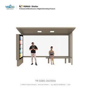Pensilina per Fermata dell'Autobus <span class=keywords><strong>di</strong></span> Alta Qualità con Telaio in Acciaio, Tettoia Climatizzata, Panchina e Energia Solare per Uso Esterno - Product Image 2