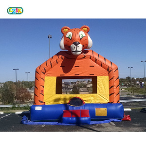 Moonwalk Inflatable Bouncer nhảy bouncy lâu đài Jumper trẻ em thương mại PVC rừng Safari Tiger nhà bị trả lại - Product Image 3