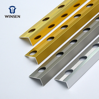 Profilé d'angle en alliage d'aluminium de haute qualité, moderne, en forme de L, pour carrelage, protection des bords, étanche, L-115