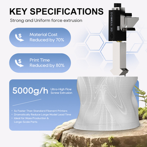 DP-A1216-12 5000g/hour High Flow Speed Temperature Big Large Size FGF PP Glass Fiber Granule Industrial <b>3d</b> <b>Printer</b> PLA La - Product Image 5