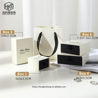 Boîtes à bijoux en papier personnalisées en gros avec logo, ensemble de boîtes à bijoux de luxe faites à la main et sac en papier, emballage de bijoux en carton