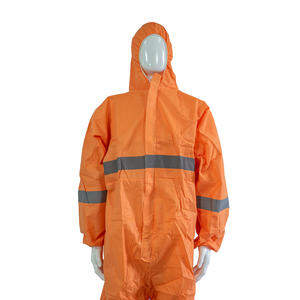 Overoles desechables microporosos pioneros no tejidos protectores de seguridad naranja rojo Ppe 45 Gsm - Product Image 2